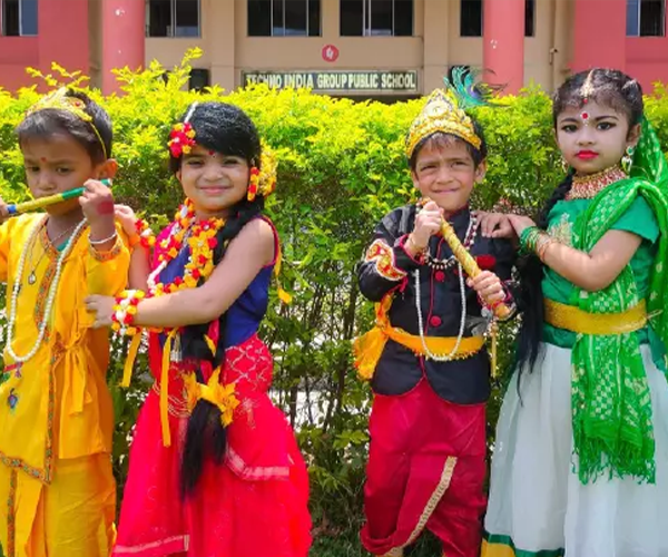 Krishna Janmashtami celebration at Techno India Group Public School Raiganj.