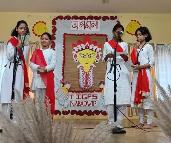 TIGPS Nabadwip celebrated Sharodiya Durgotsav in school